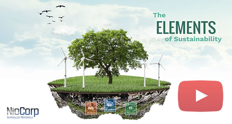 NioCorp To Integrate Key Environmental, Social, and Governance (ESG) Principles Into its  Elk Creek Superalloy Materials Project