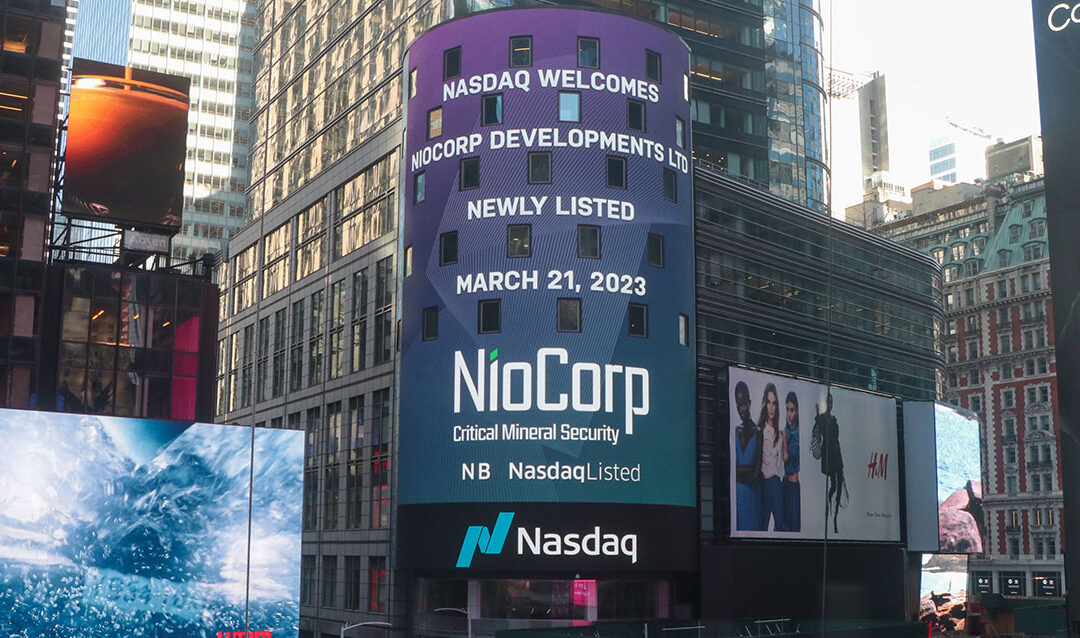 NioCorp’s Stock Now Trading on the Nasdaq Stock Market